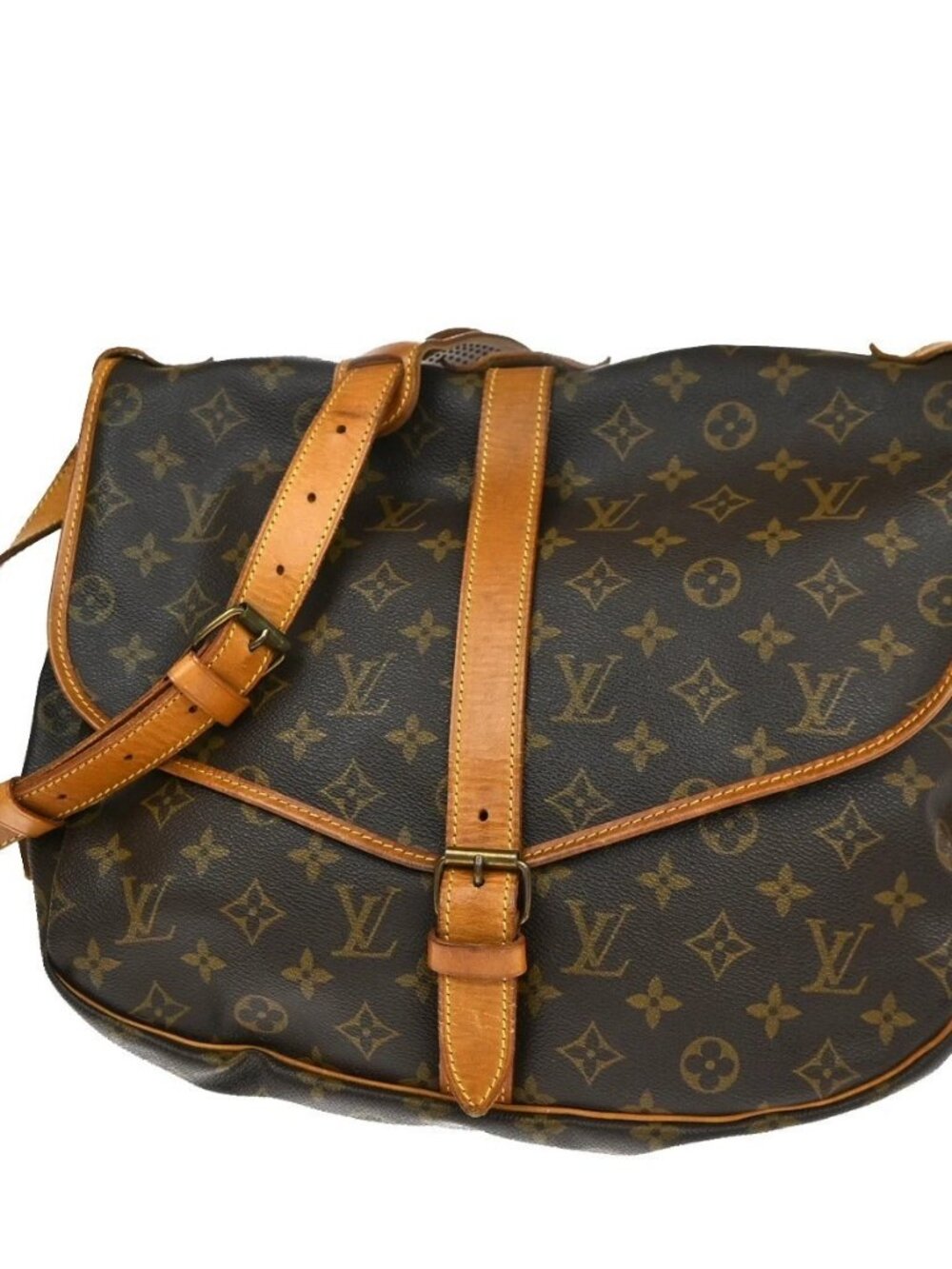 LOUIS VUITTON Saumur 35 Shoulder Bag Monogram Leather BN France M42254 70TA659